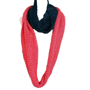 Lot of 2 hand knitted scarves infinity.